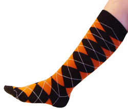 Orange Argyle Socks