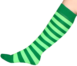 green striped socks