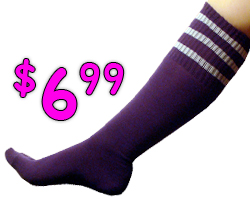 Purple Striped Socks