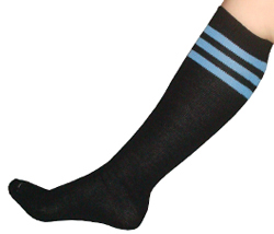 Black/Blue Tube Socks