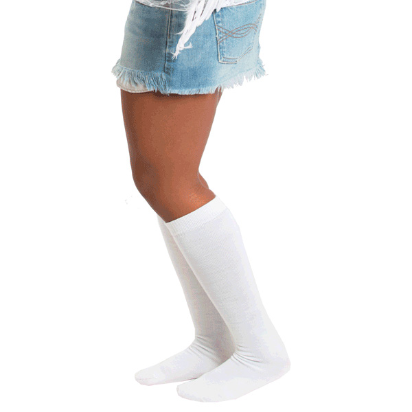 white knee highs with skirt