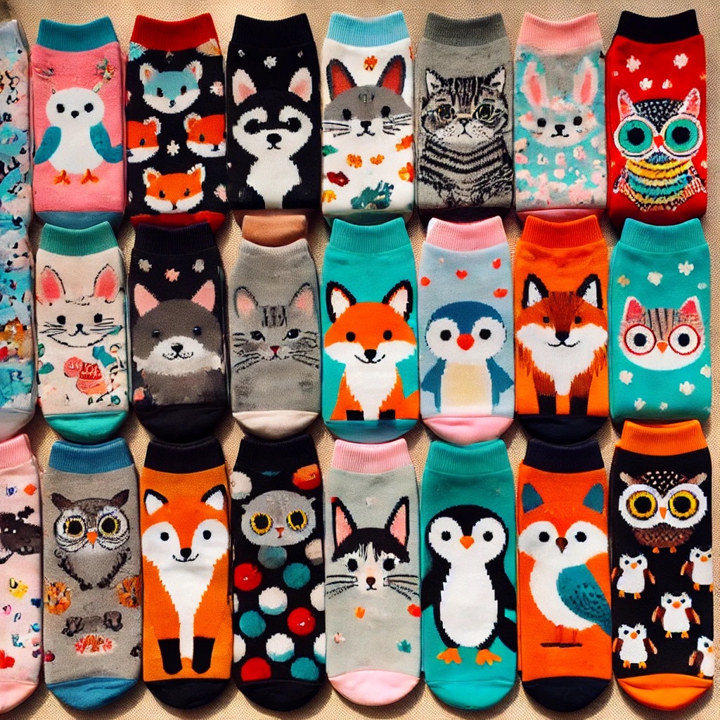 Collection of animal print socks